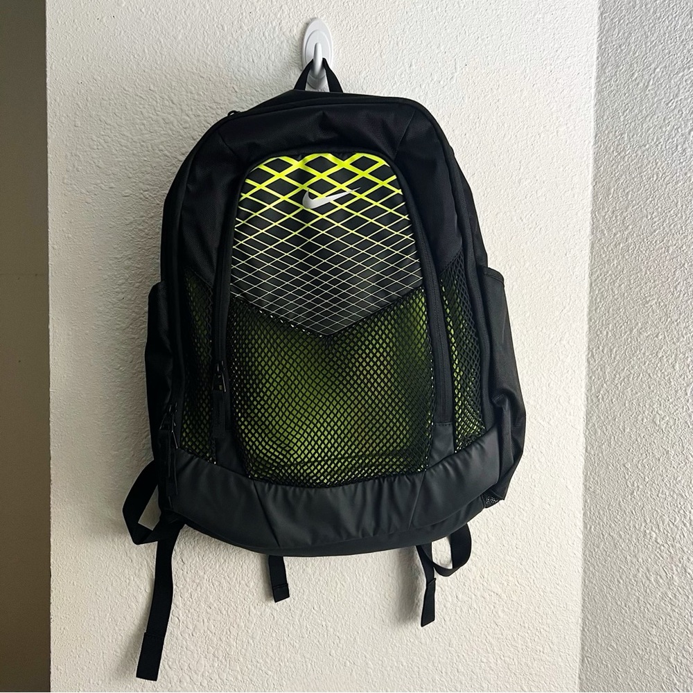 Nike Vapor Power Max Neon Yellow Volt Green Backpack Laptop Bag School Mens